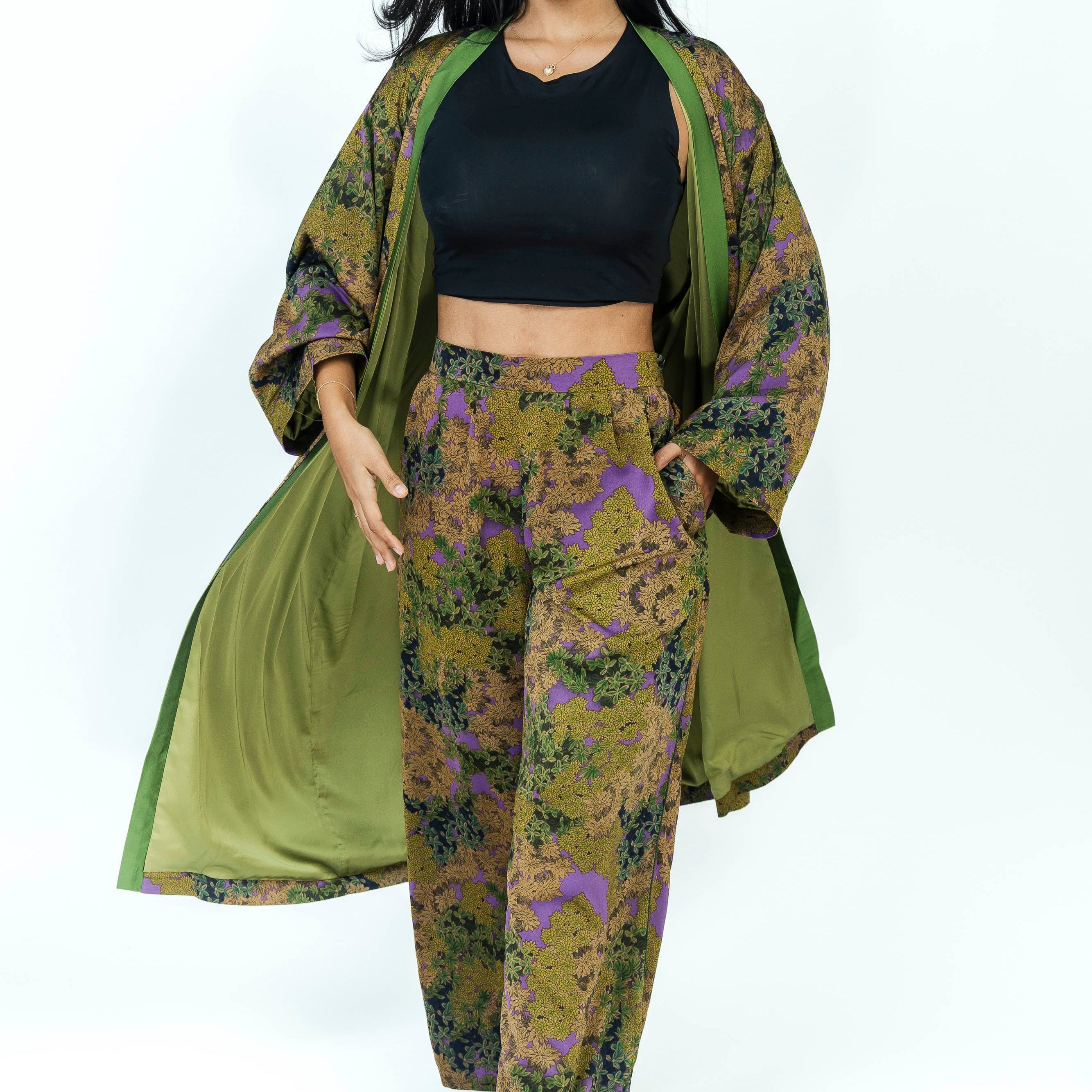 100% Silk Matching Sets | Kimono + Pants, Handmade & Limited Edition