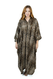 Leopard Print Silk Dress