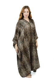 Leopard Print Silk Dress