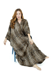 Leopard Print Silk Dress