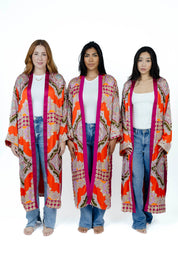 FireOpal Silk Kimono