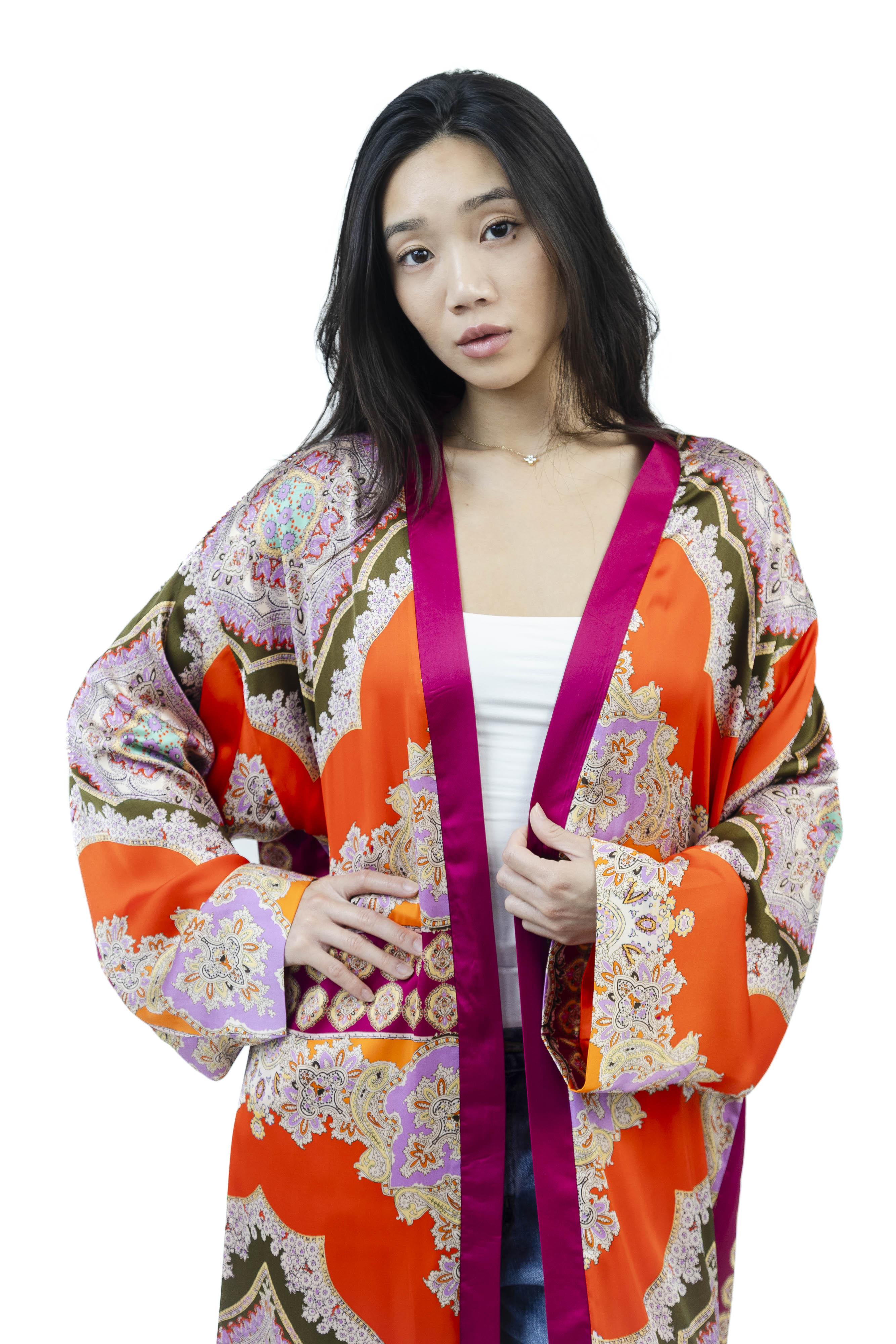 FireOpal Silk Kimono