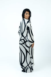 Inkstroke Silk Kimono