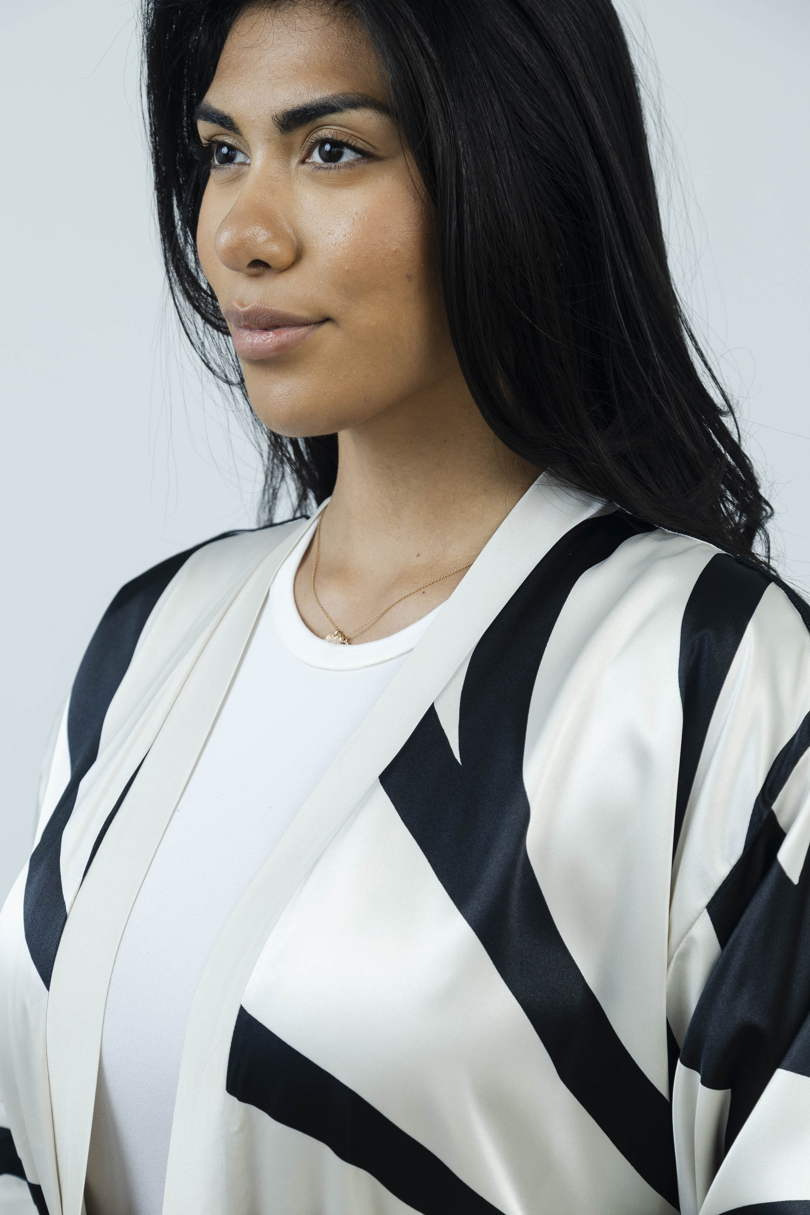 Inkstroke Silk Set | Kimono + Pants