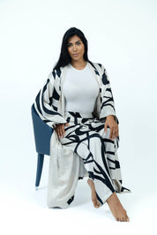 Inkstroke Silk Kimono