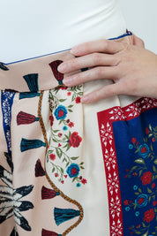 Tassel Bloom Silk Set | Kimono + Pants