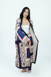 Tassel Bloom Silk Set | Kimono + Pants