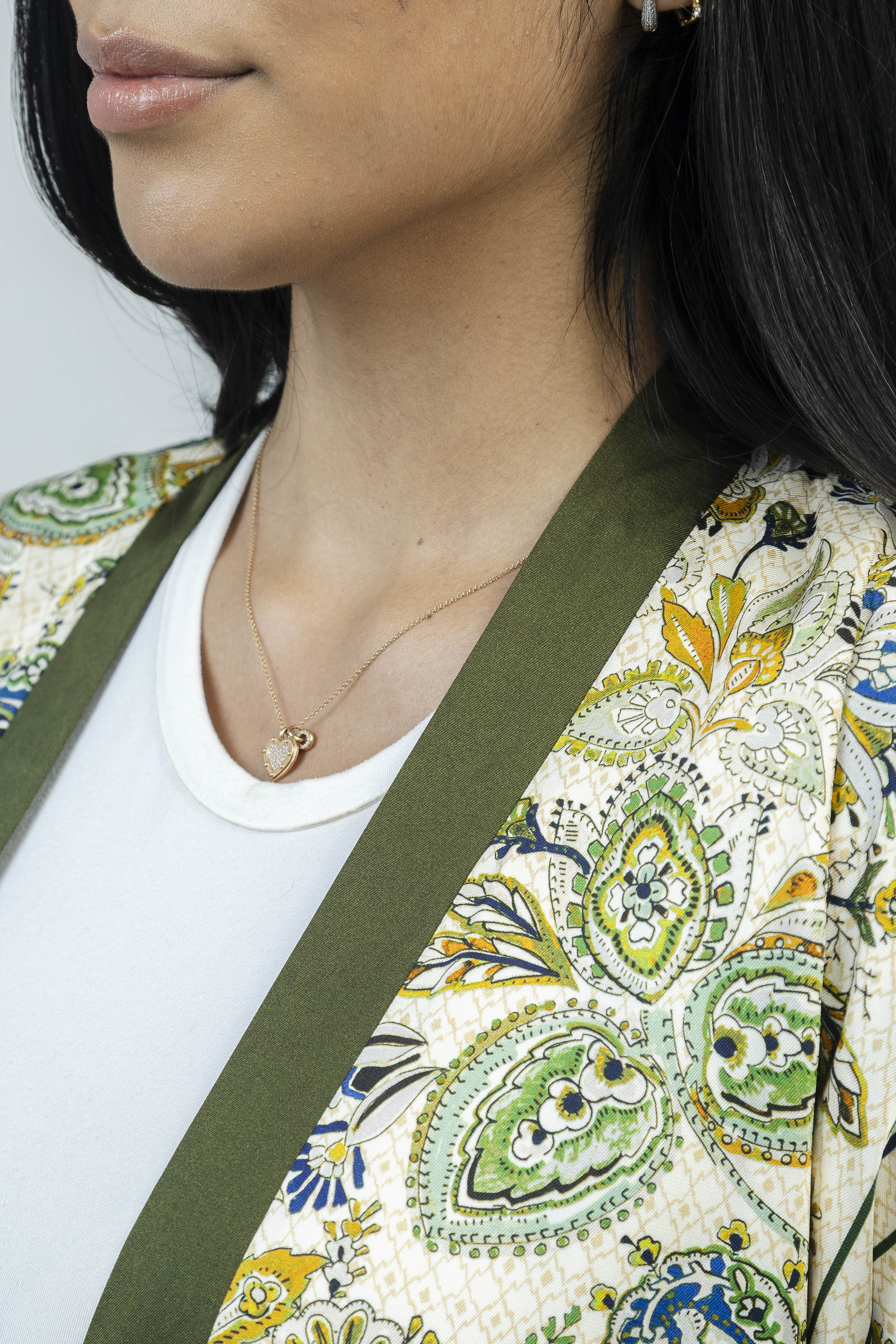 Olive Paisley Silk Set | Kimono + Pants