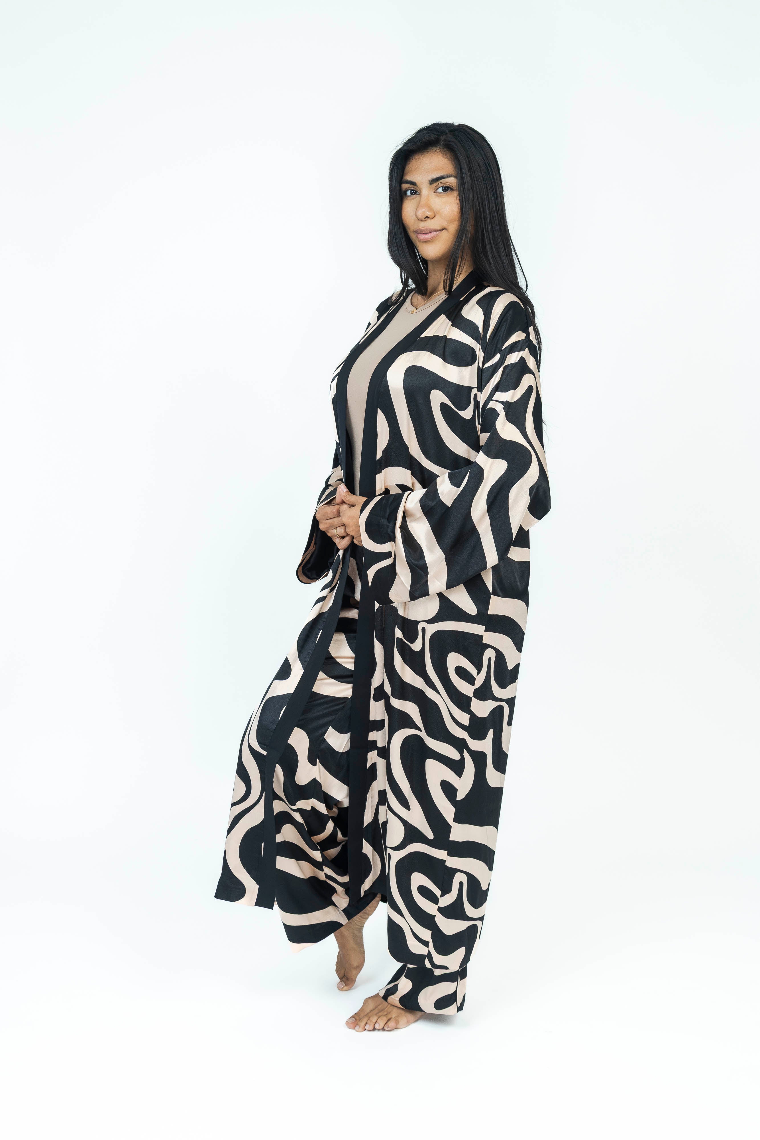 DuneContour Silk Set | Kimono + Pants