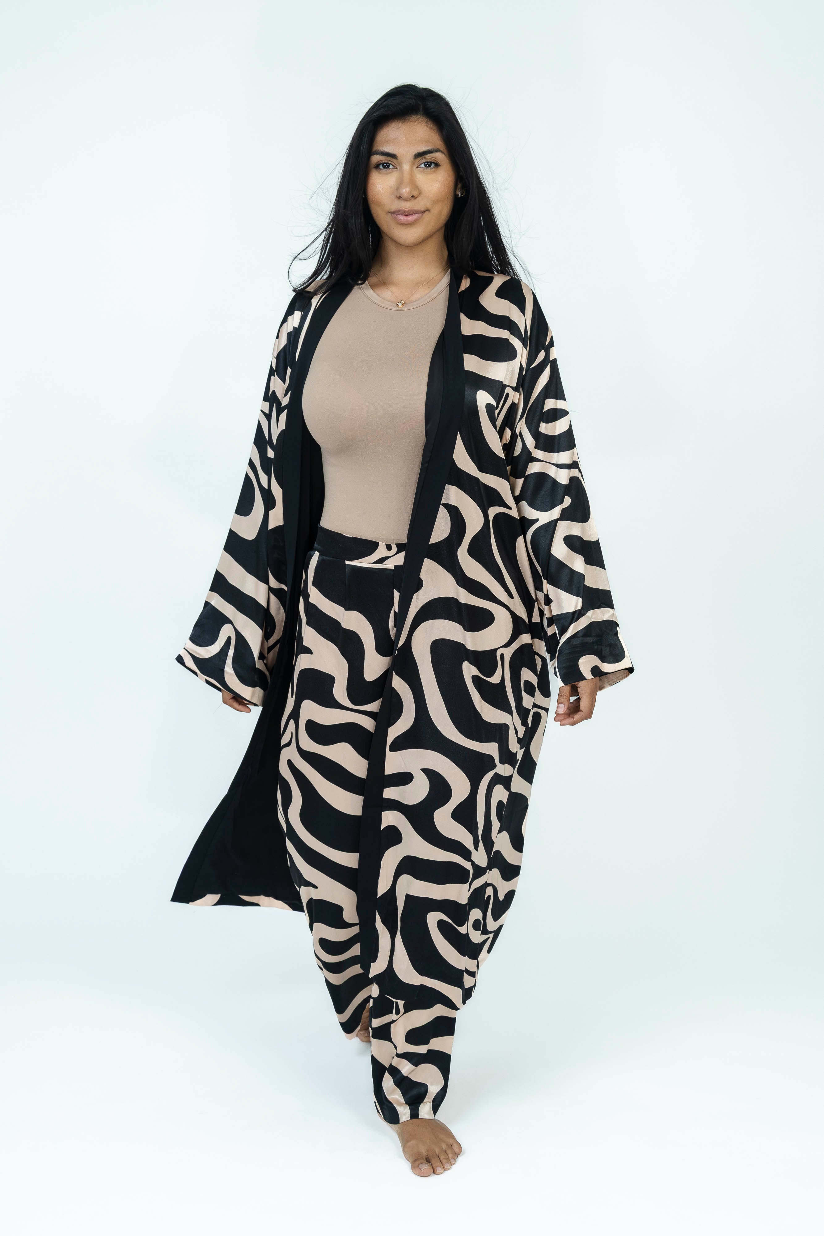 DuneContour Silk Set | Kimono + Pants