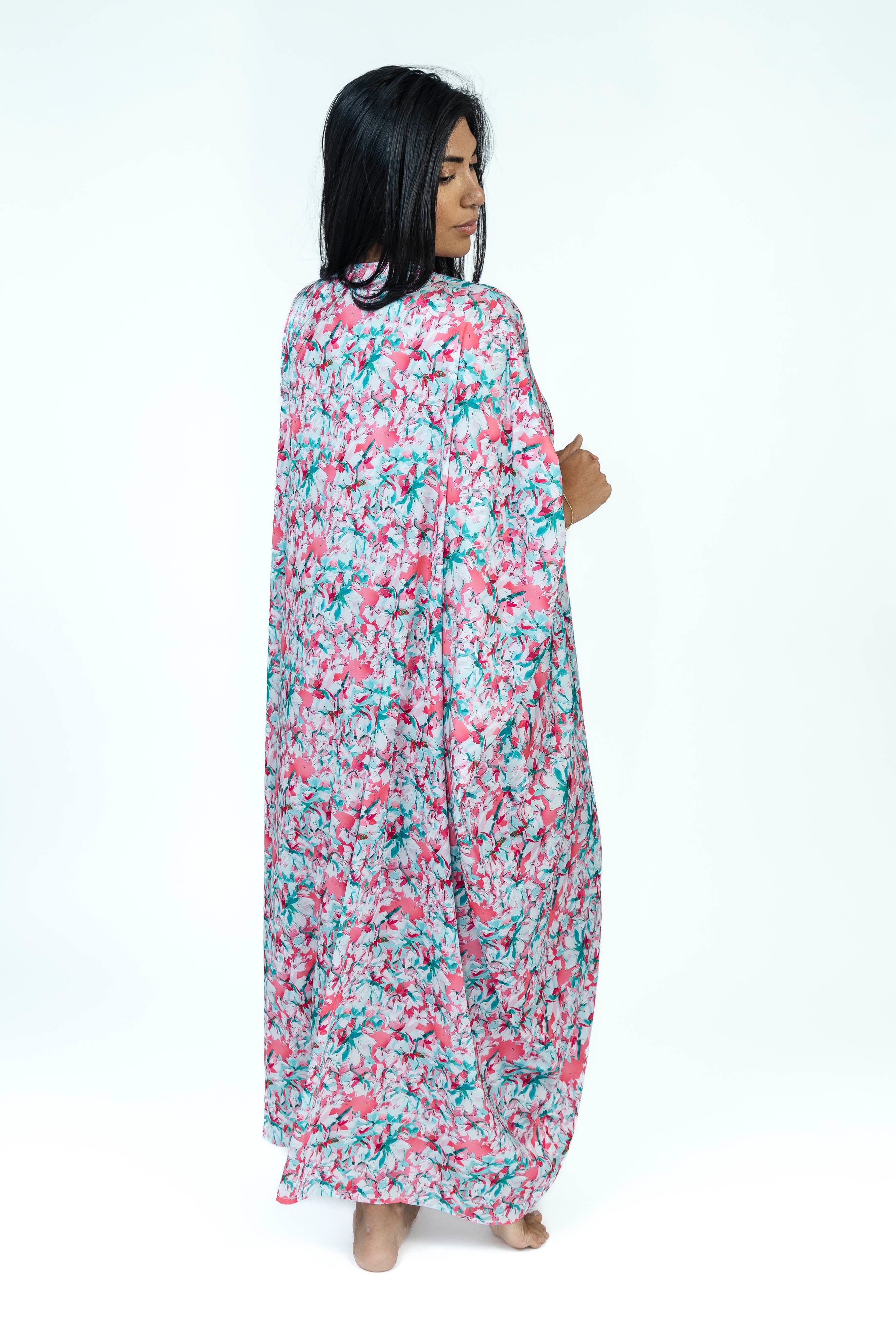 BloomMist Silk Dress