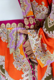 FireOpal Silk Set | Kimono + Pants