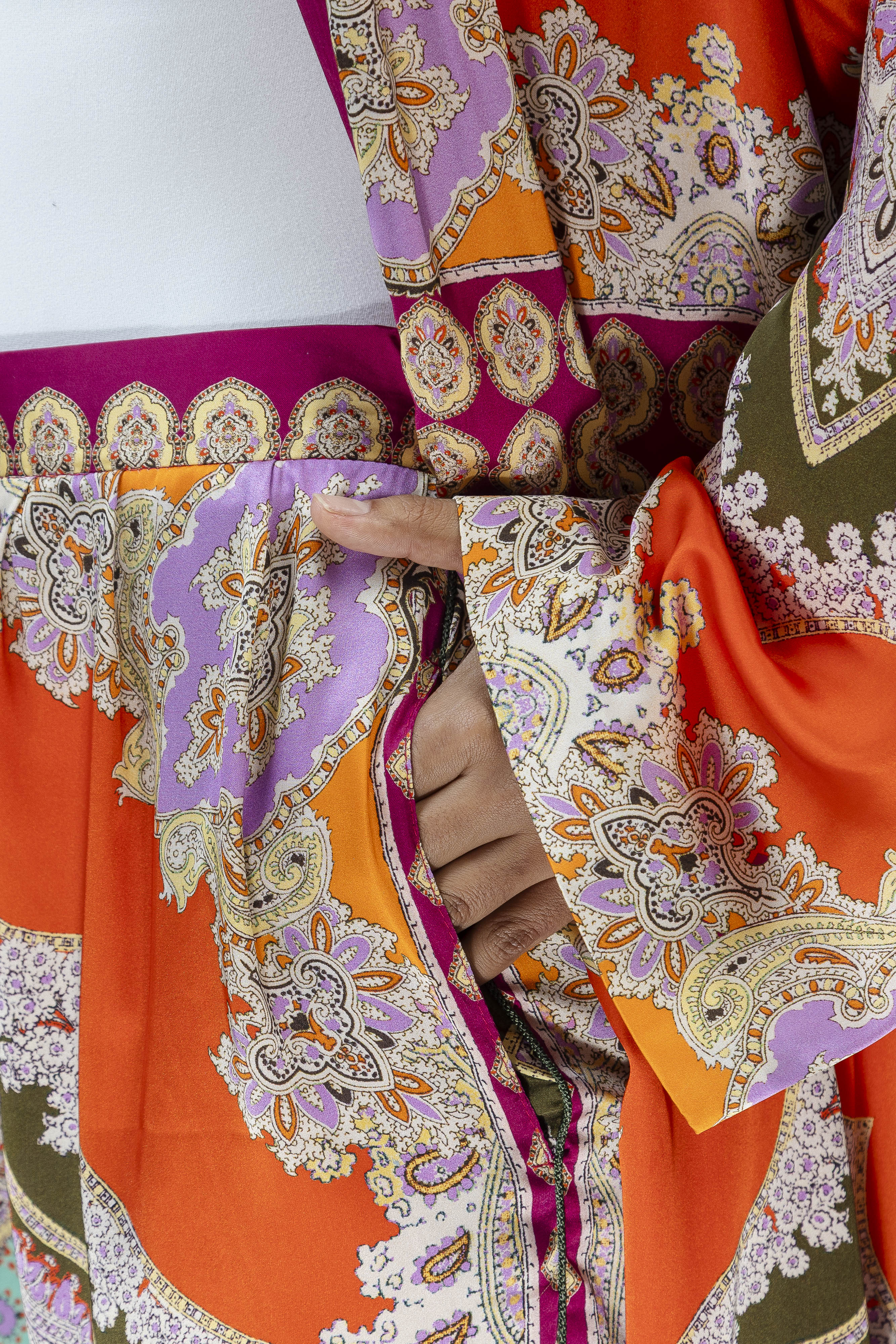 FireOpal Silk Set | Kimono + Pants