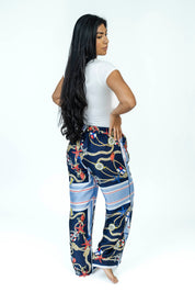 Nautical Knot Silk Set | Kimono + Pants