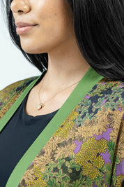 ForestViolet Silk Kimono