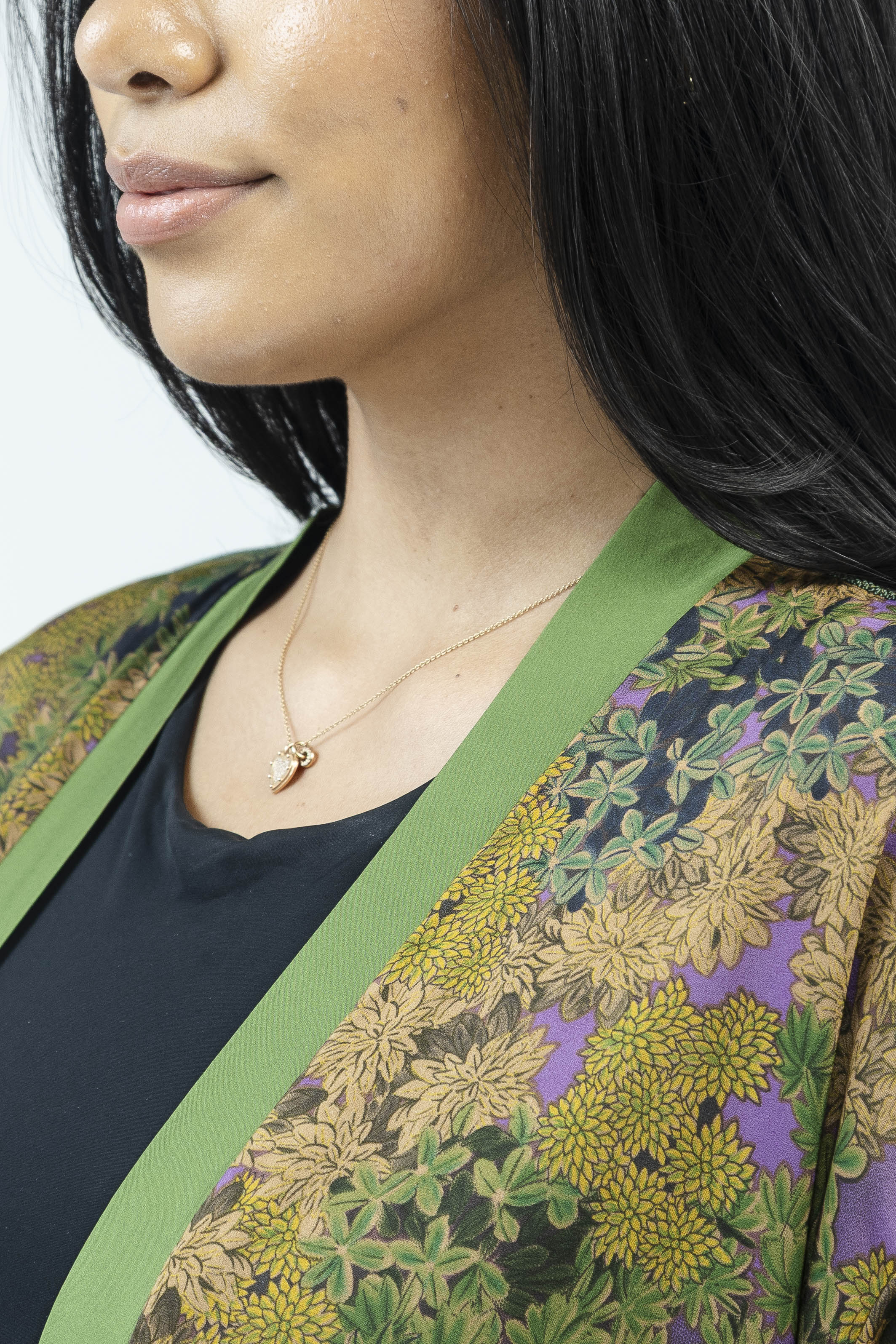 ForestViolet Silk Kimono