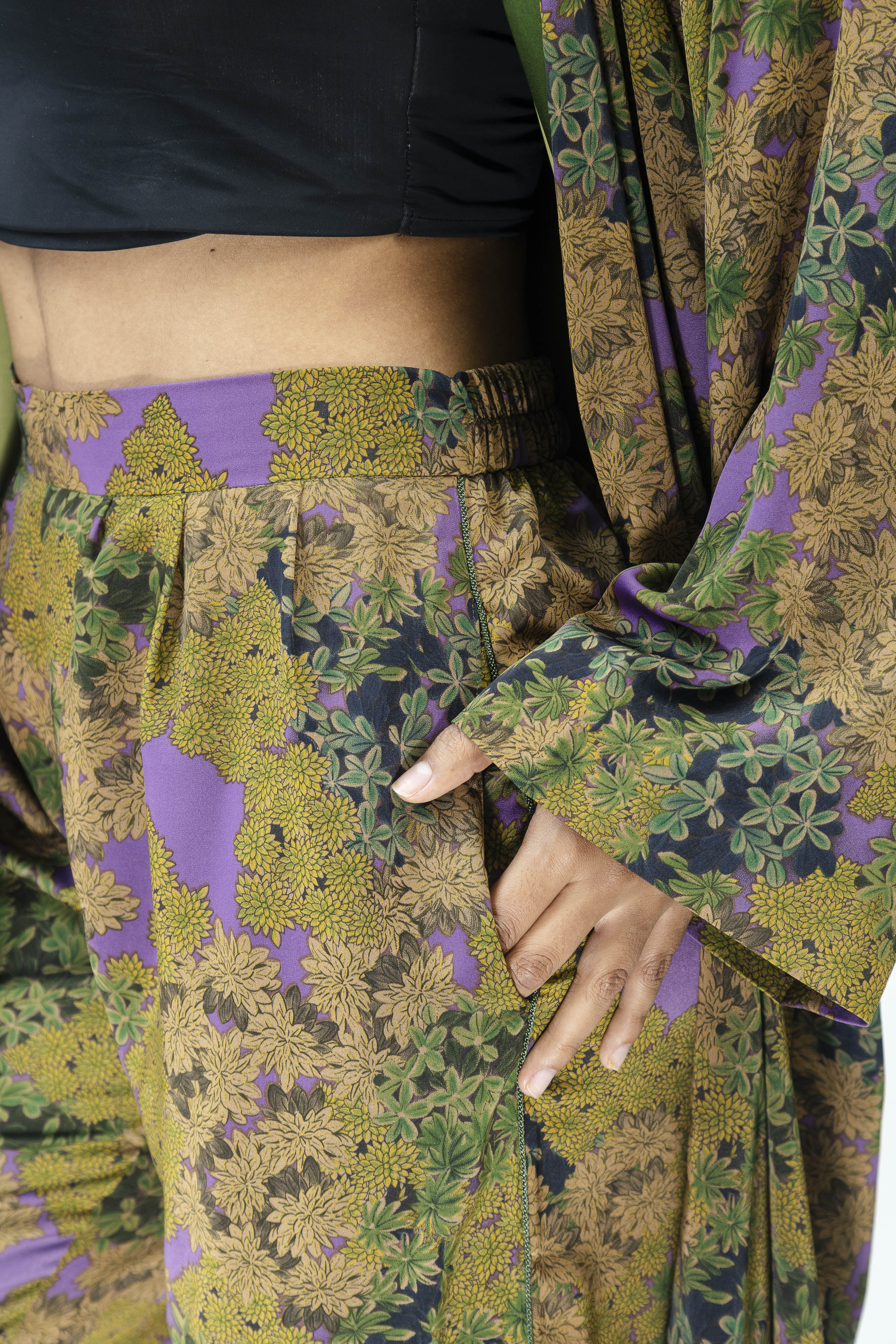 ForestViolet Silk Kimono