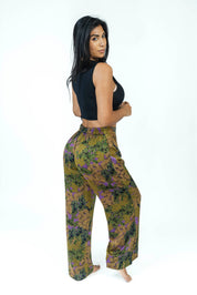 ForestViolet Silk Set | Kimono + Pants