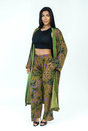 ForestViolet Silk Kimono