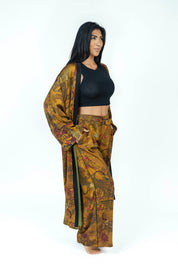 Imperial Terra Silk Set | Kimono + Pants