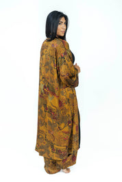 Imperial Terra Silk Set | Kimono + Pants