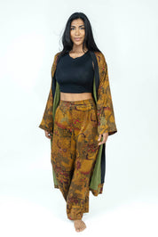 Imperial Terra Silk Set | Kimono + Pants