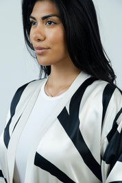 Inkstroke Silk Kimono