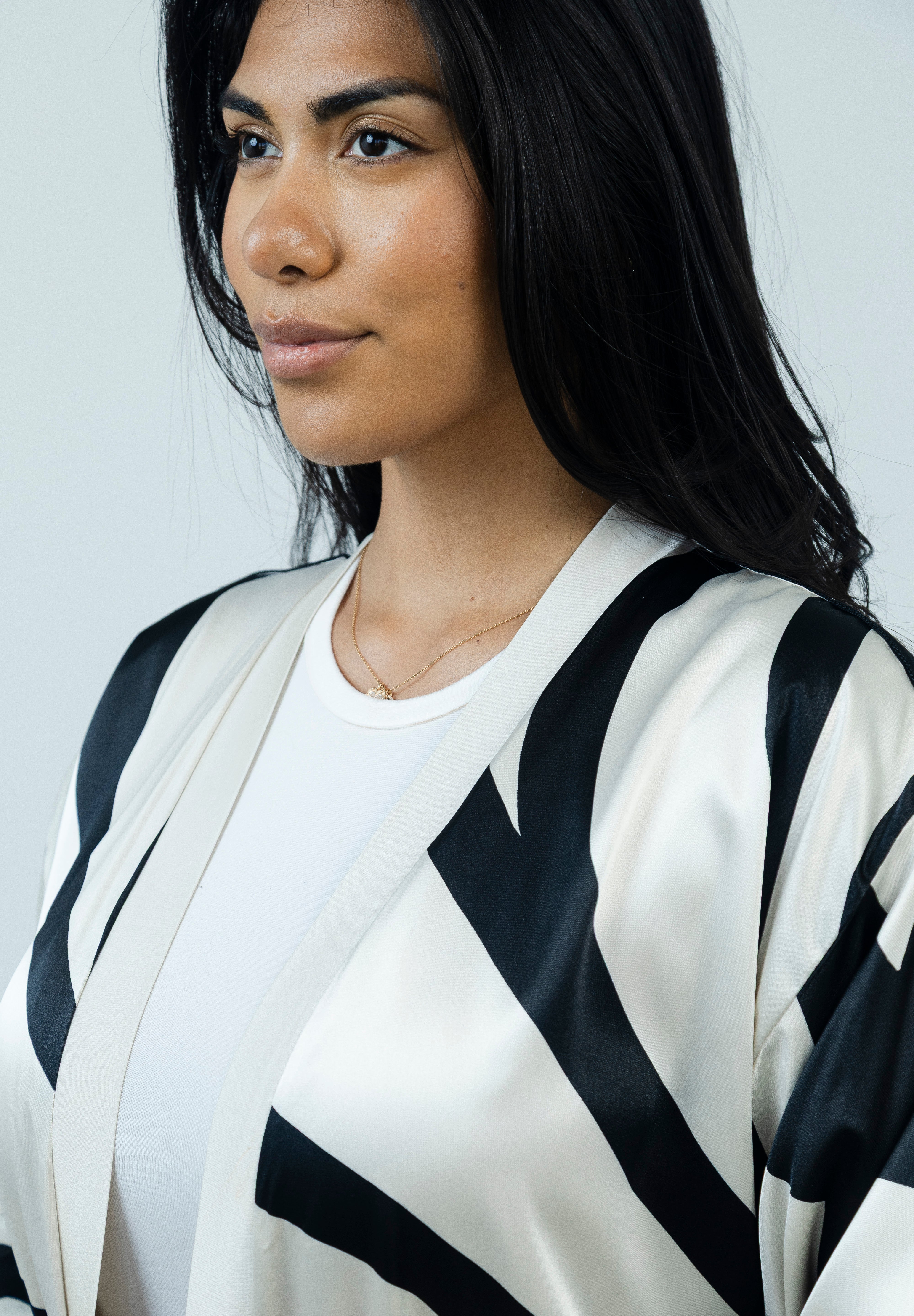 Inkstroke Silk Kimono